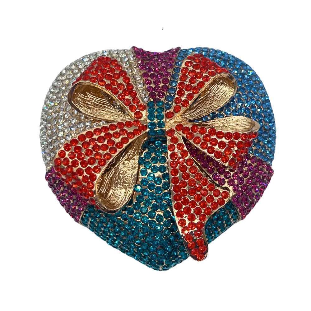 Designer Bag 2025 Blue/Yellow/White Multicolored Dia Crystal Clutch Rhinestone Women Clutches High Quality Phone Wallet Best Party Purse Bag Luxury Ba