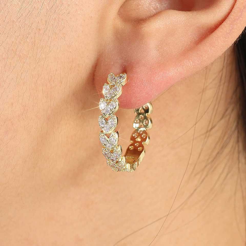 ZAKOL Elegant Micro Paved Zircon Big Hoop Earring for Women Luxury Bridal Wedding Engagement Party Jewelry Y250510