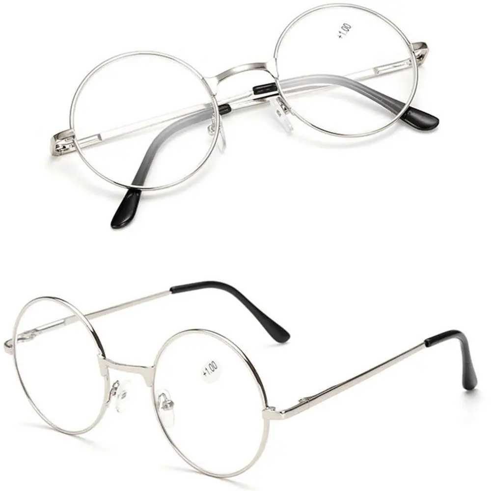 Round Metal Reading Glasses 2023 New Ultra Light Spring Hinge Eyeglasses Vision Care Eyewear Diopter +1.00~+4.0 for Women Men W250513