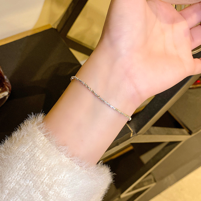 Minimalist Silver Bead Bracelet for Women, Trendy and Elegant Luxury Charm Hand Chain, Inspired by Popular Instagram Styles