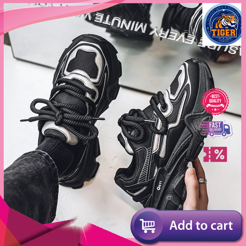 Ddmytiger Internet Celebrity New Spring Mesh Breathable Casual Men S Height Increasing Sports Dad Trendy Shoes Outdoor Shoes