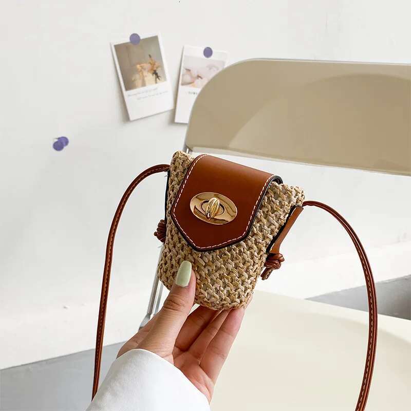 Mini for Women's Travel and Vacation Shoulder Small Crossbody Woven Straw Cross Beach Bag