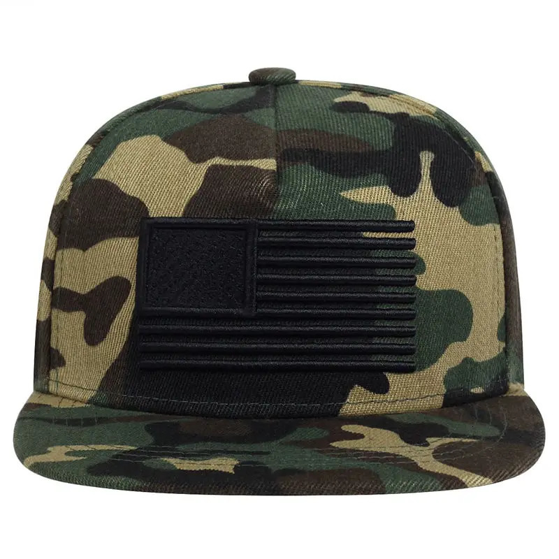 High Quality USA Flag Camouflage Baseball Cap For Men Hat Army American Flag Baseball Cap Bone Trucker Gorras 250512