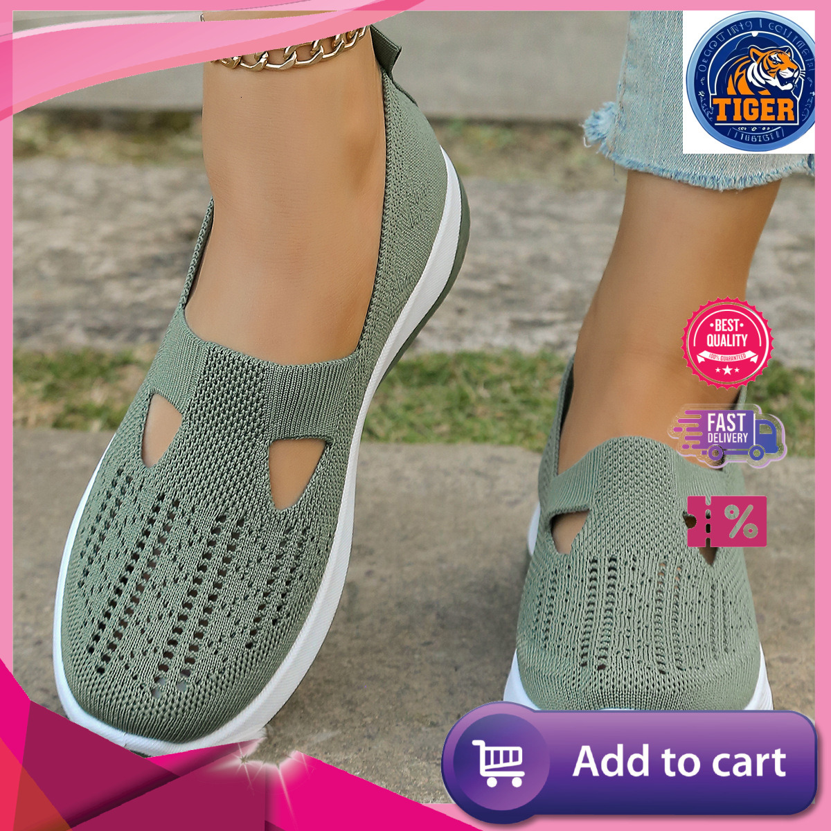 Ddmytiger Fashion Soft Soled Comfortable Hollow Summer Anti Slip Breathable Casual Mesh Shoes Outdoor Shoes