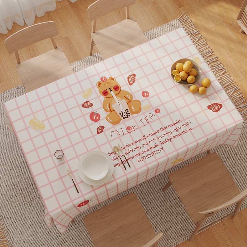 A898 tablecloth waterproof and oil-proof washable rectangular tablecloth coffee table mat tablecloth light luxury