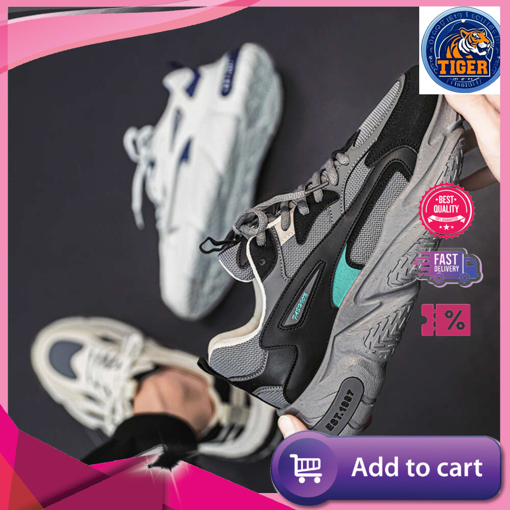Ddmytiger Sole Versatile Thick Clunky Sneaker For Men New Trend Mesh Lace Up Breathable Casual Sports Shoes Increased Soft Soles Outdoor Shoes