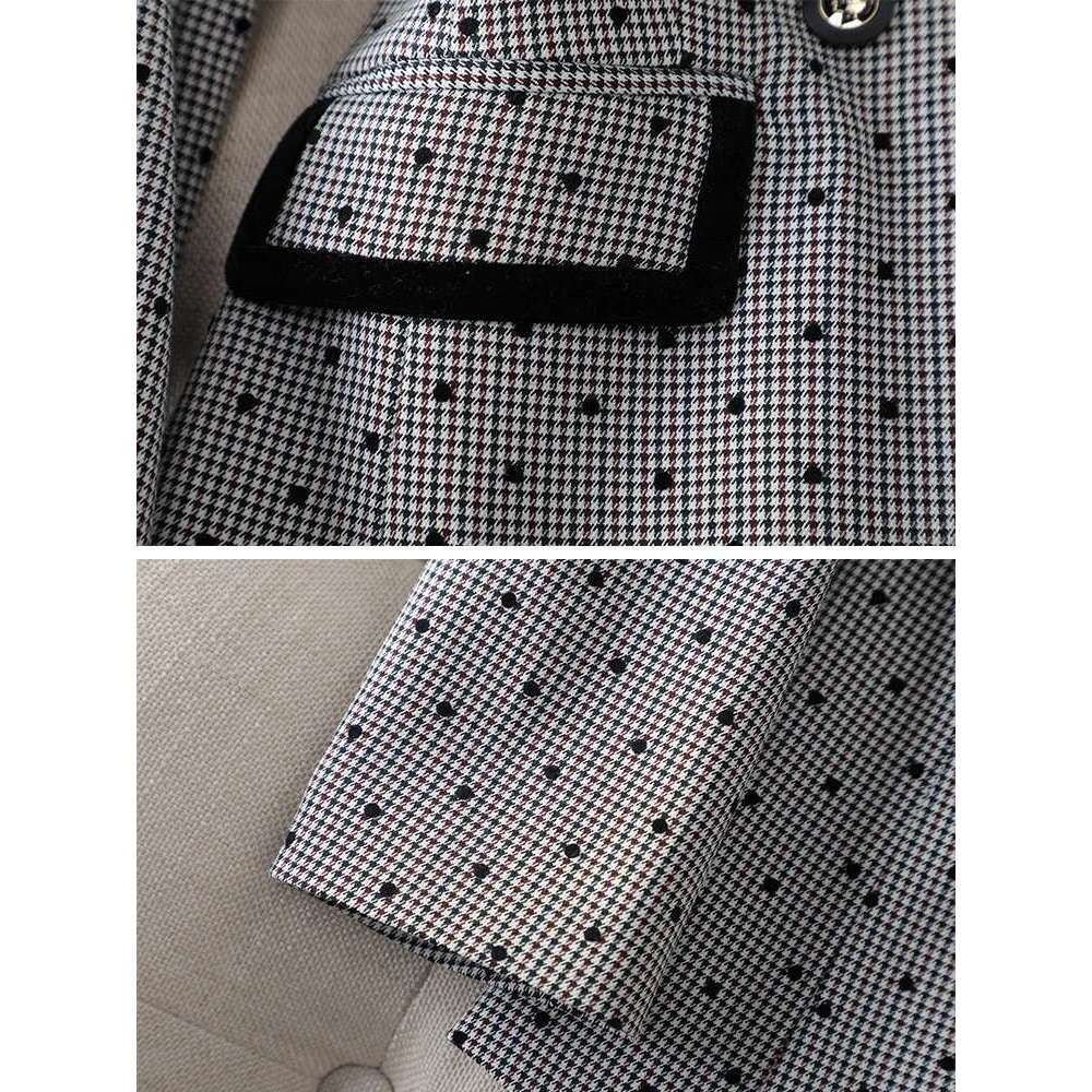 New Arrival Gray Women Pant Suit Office Ladies Long Sleeve Work Wear Blazer and Trouser Formal 2 Piece Set For Autumn Winter