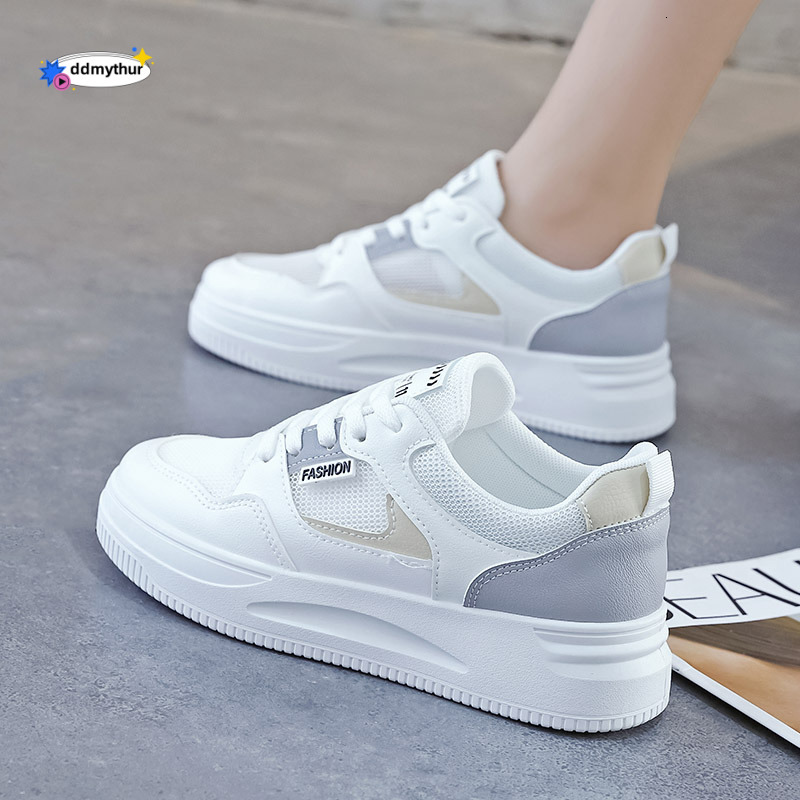2025 Spring New White Women's Versatile Breathable Dad Lightweight Casual Sports Running Shoes QR-663 ddmythur