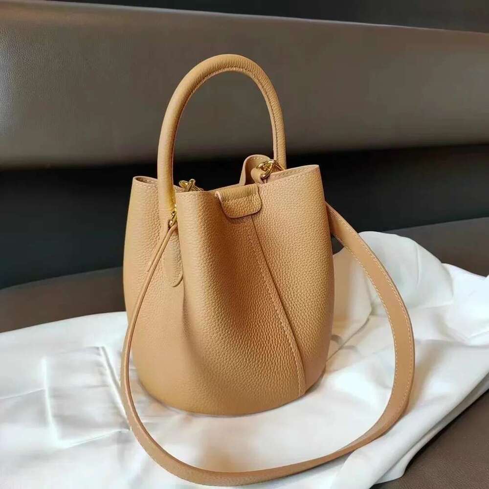 Designer bag231 Bucket lady new style basket genuine leather hand-held cross-body bag two shoudlers