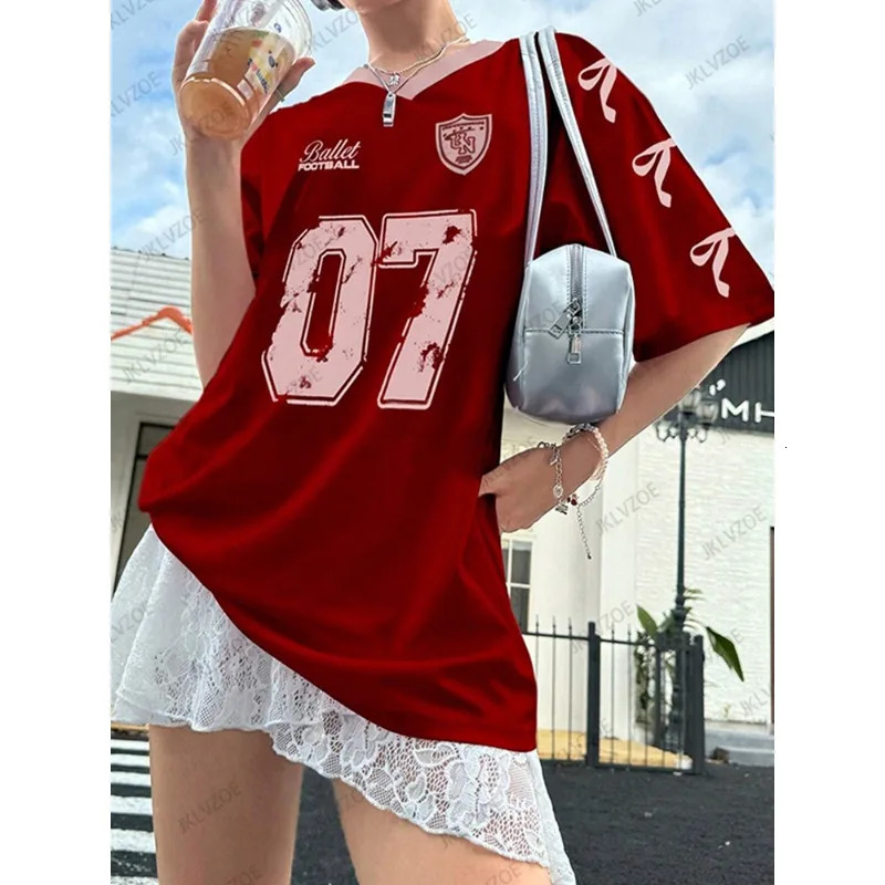 Womens 07 Collection Printed Oversized Fashion Tops Impressive Street Casual Sports Loose Slightly Stretch Comfort 250513