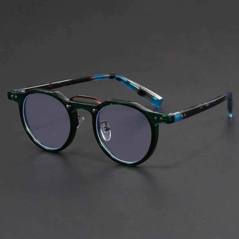 Retro Anti Blue Light Reading Glasses Women Men Round Myopia Glasses in Trend Retro Prescription Eyeglasses Photochromic Lens +1 W250513