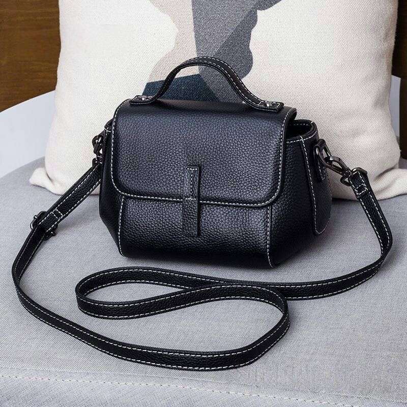 First layer cowhide women's 2025 new genuine leather shoulder crossbody large capacity handheld commuting light luxury small bag