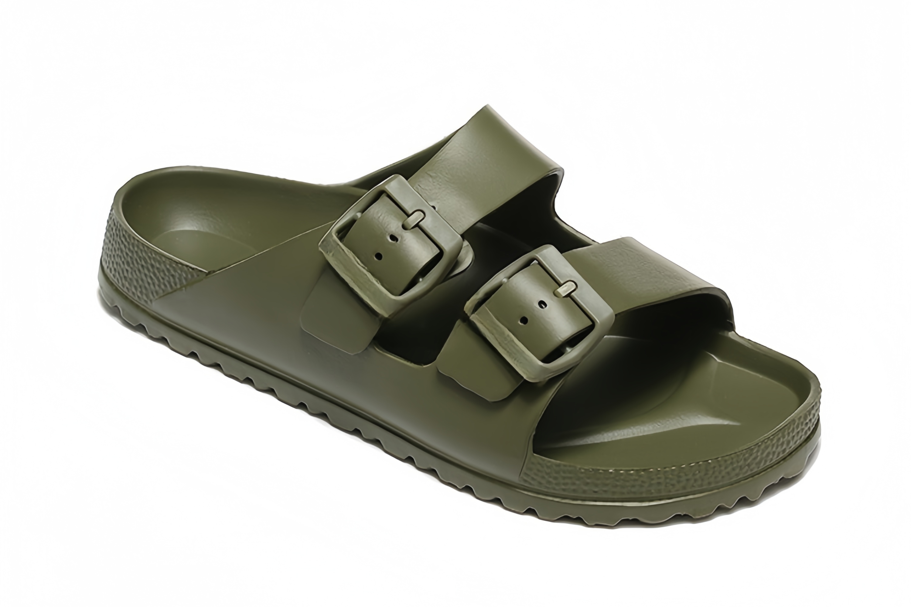 Summer EVA Flat Bottom Double Buckle Outer Wear Slippers Waterproof Anti-slip Ultra-light Beach Sandal Mop