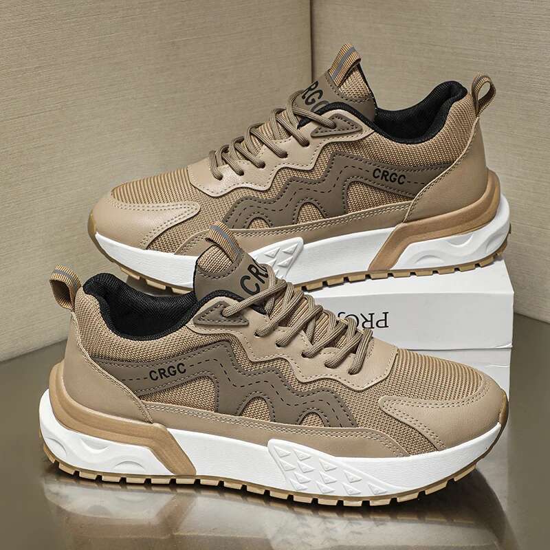 designer sneakers Men's Run Sneaker Thick-soled Youth Casual Cricket Male Fashion Trend Board Comfort Skateboard Shoes Outdoor Walking Shoe