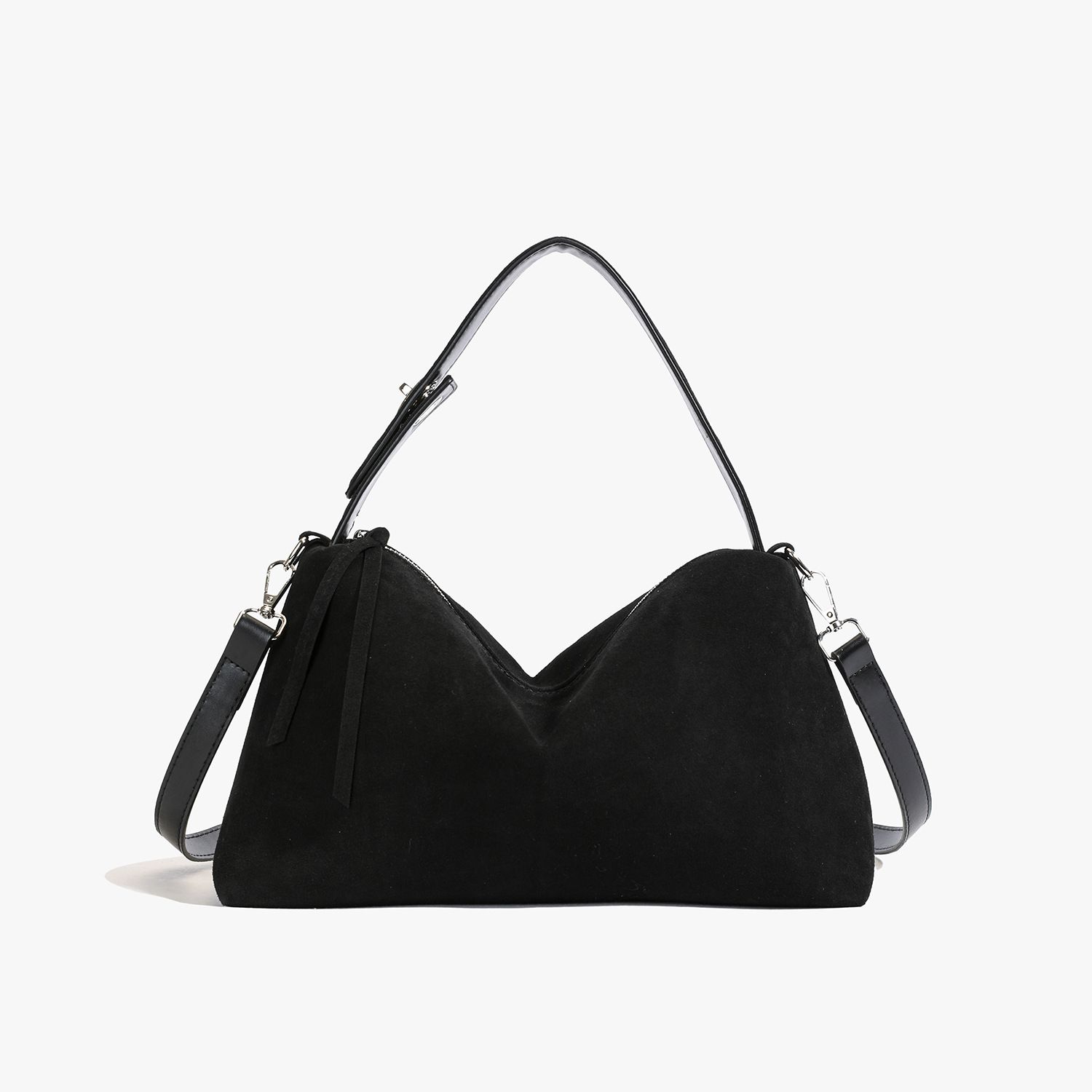 New matte leather underarm bag women's soft bag shoulder handbag bag large capacity oblique span bag