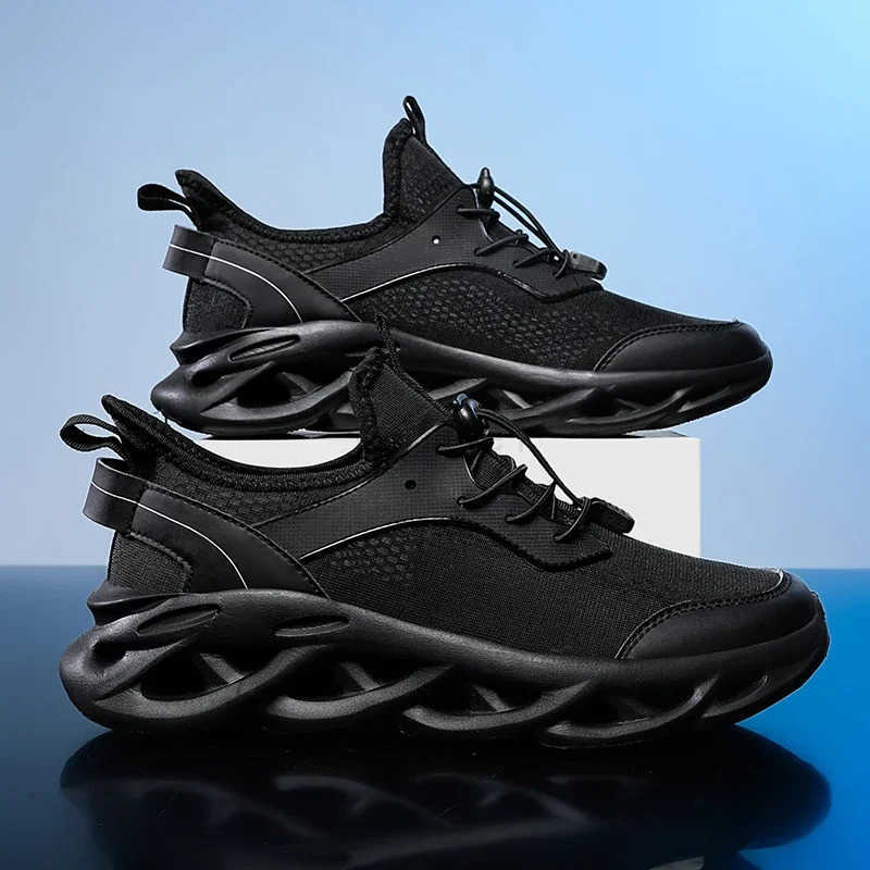YRZL Men Casual Shoes White Sneakers Running Shoes for Men Lace Up Lightweight Breathable Anti Slip Cfortable Sports Shoes Z250513
