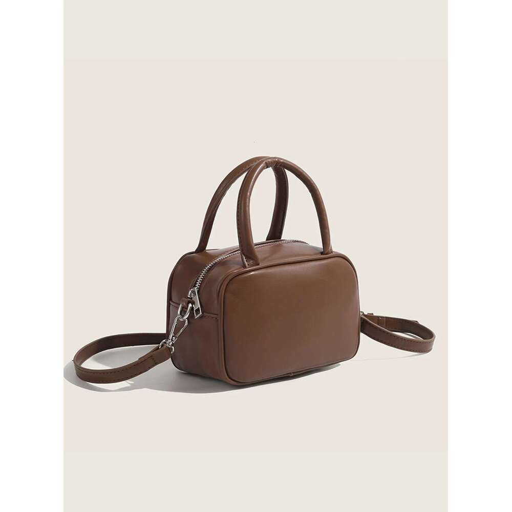 Pillow Ladies 2024 Advanced Fashion Tote Retro Bowling Boston Bag Crossbody Small Square Bag