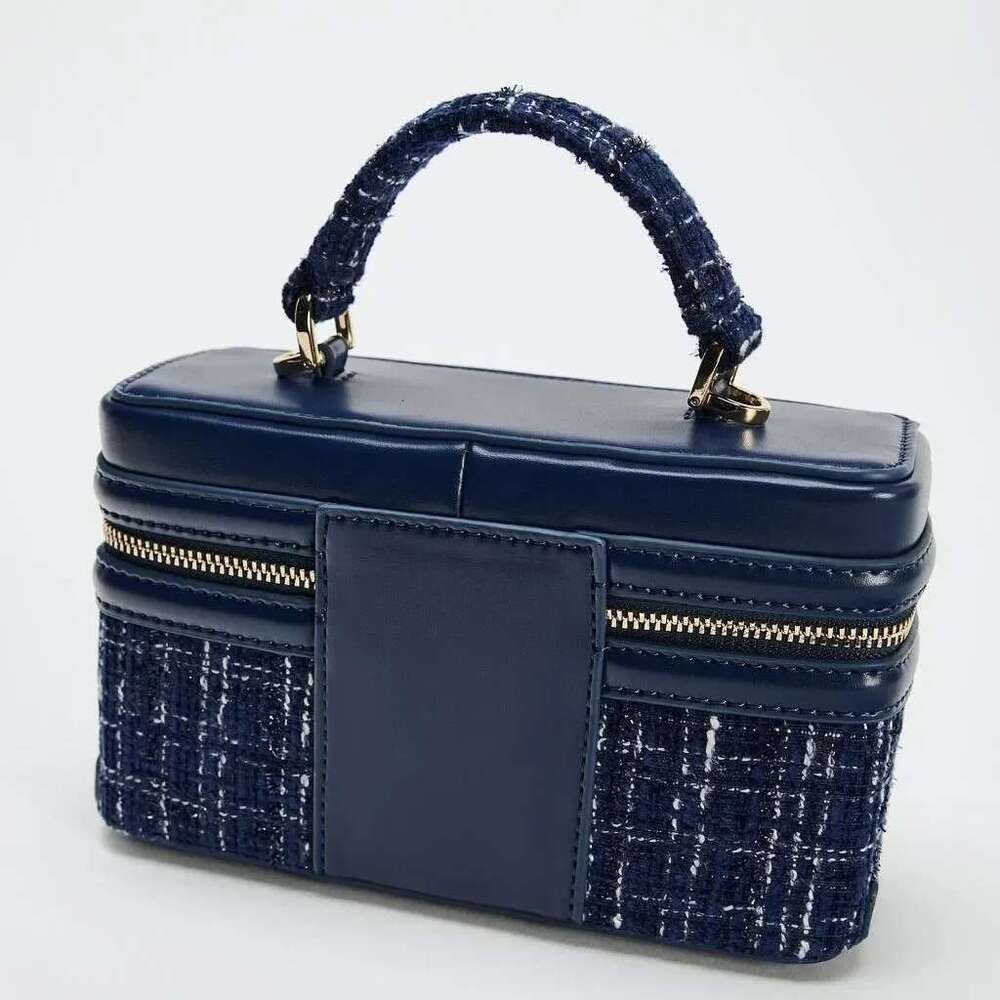 Vintage Woolen Box Handbags Designer Shoulder Crossbody Bags For Women 2025 New Square Chains Sling Bag Clutch Lady