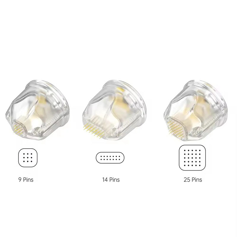 10Pcs Bio Pen Q2 Derma Stamp Needle Cartridge 9 14 25 pins Titanium Microneedles For Skin Care Hair Growth Dermapen Mesotherapy Nano MTS Cartridges