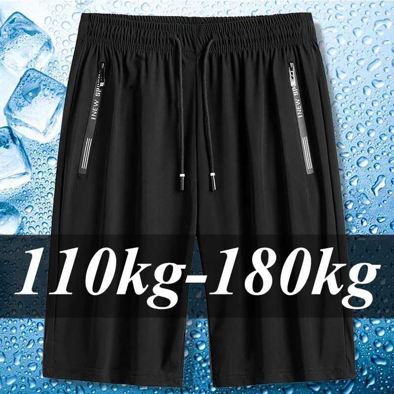 Mens Plus Size Casual Shorts 6XL 7XL Big Size Gym Shorts Mens Ice Silk Stretchy Summer Beach Short Pants Quick Dry Breathable Z250513