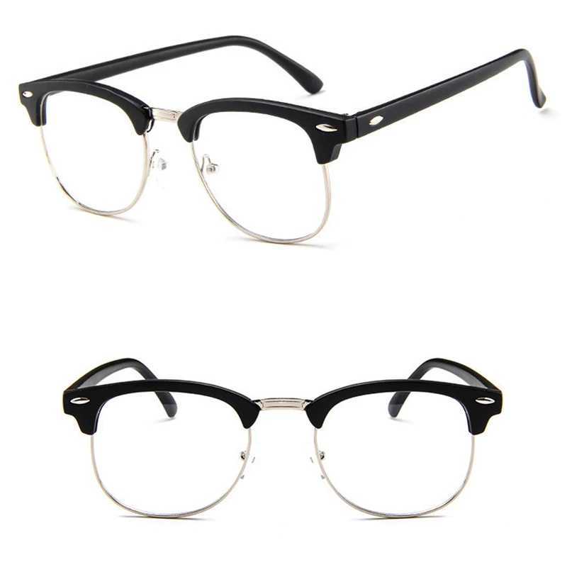Anti-radiation Optical Eyeglasses Stylish Computer Glasses Classic Browline Frame Retro Glasses Anti-blue Light Unisex W250513