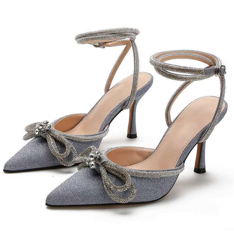 DHGadgets Bridal Shoes Women's Crystal Red Tie High Heels Sandals 2024