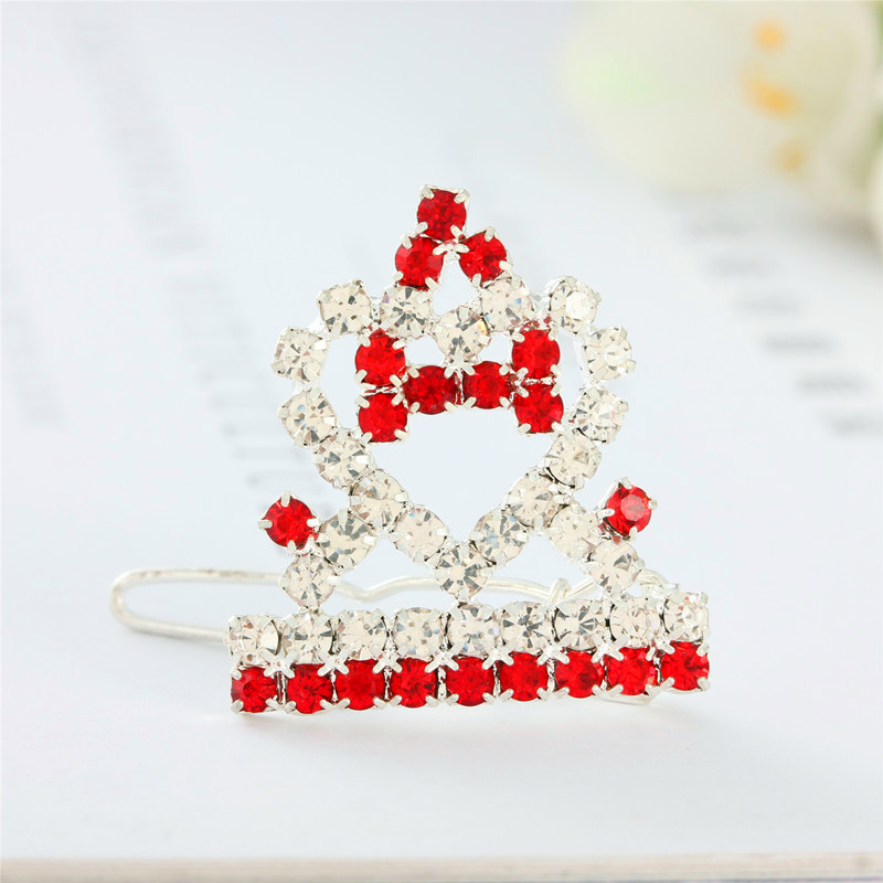 3 Pcs Dog Tiara Crown Hair Clips for Small Dogs Costume Crystal Rhinestone Girls Puppies Barrette Grooming Hair Accessories, Photography Hair Accessor