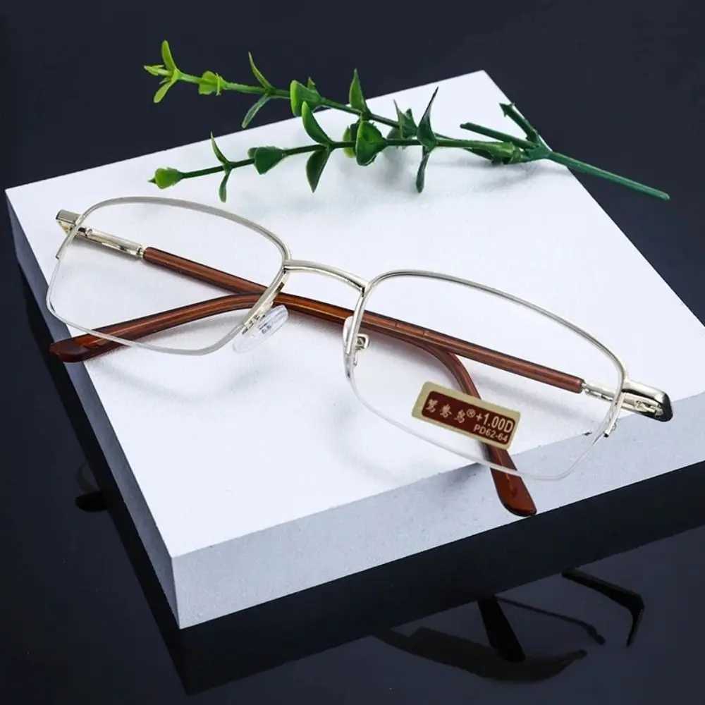 Ultralight Vintage Reading Glasses Women Men Square Metal Presbyopic Eyewear Retro Fashion Magnifying Prescription Eyeglasses W250513