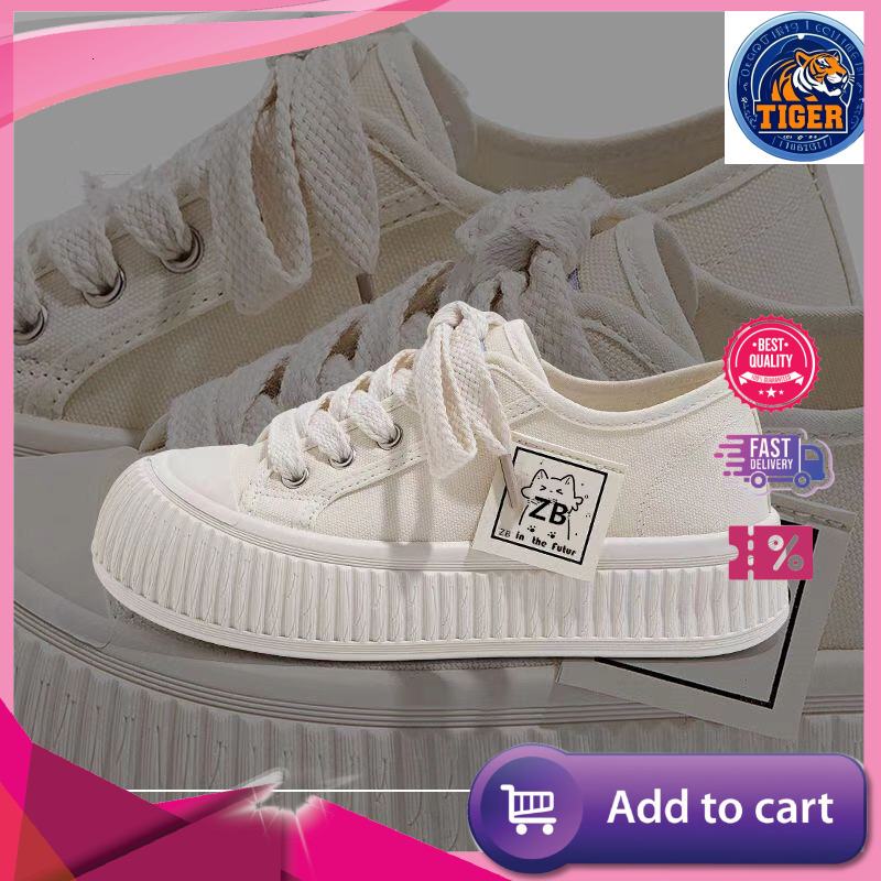Ddmytiger Fashionable Breathable Thick Soled Canvas For Women Spring And Autumn New Style Cookies Big Head Niche Versatile Casual Sports Board Shoes O