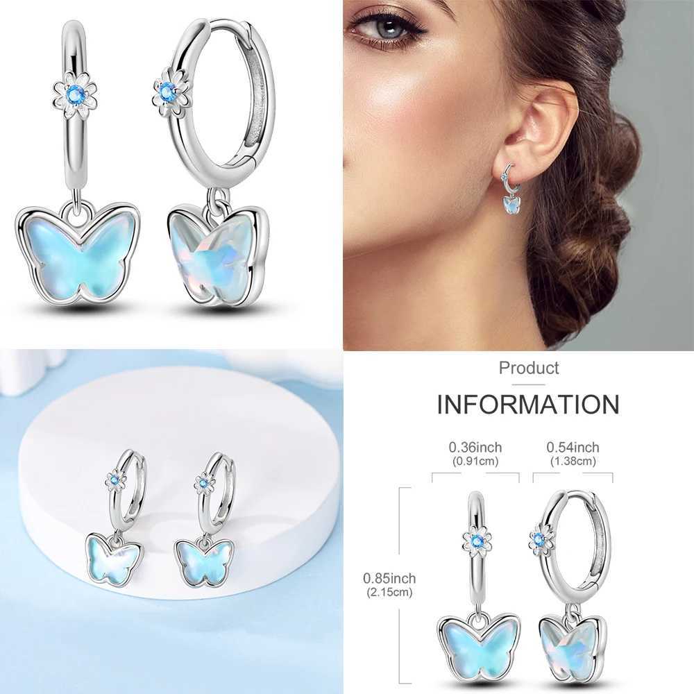 925 Sterling Silver Colored Zirconium Hoop Earrings Pave Large Circular Shape Earring Gift For Women Jewelry Anniversary Wedding Y250510