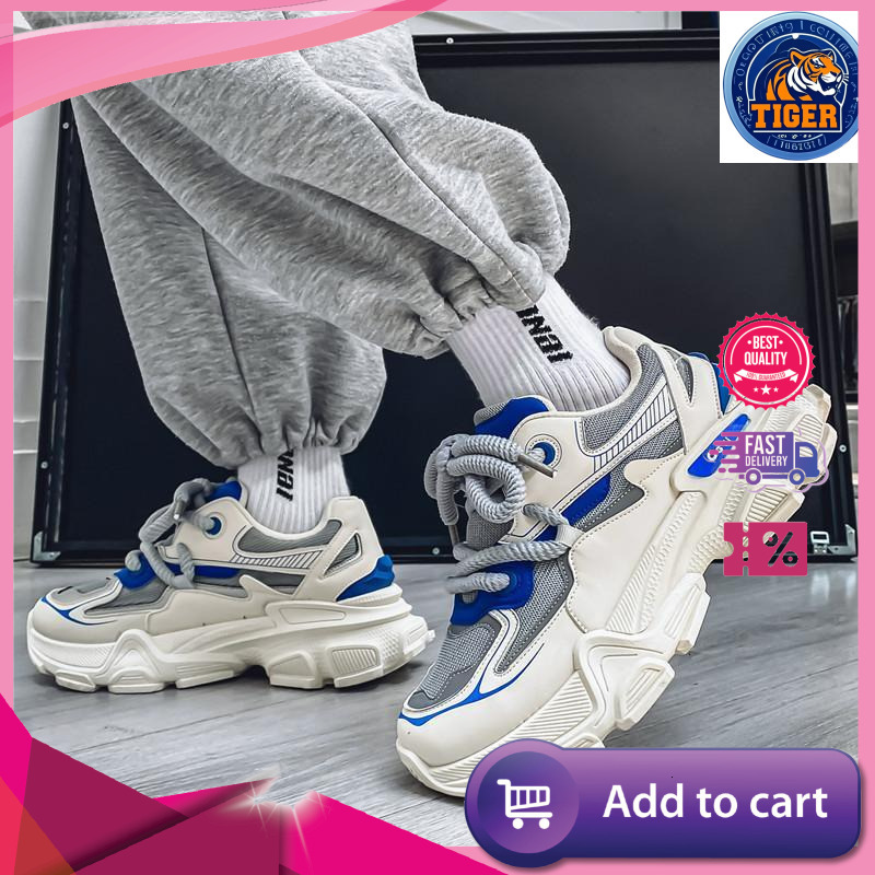 Ddmytiger Internet Celebrity New Spring Mesh Breathable Casual Men S Height Increasing Sports Dad Trendy Shoes Outdoor Shoes
