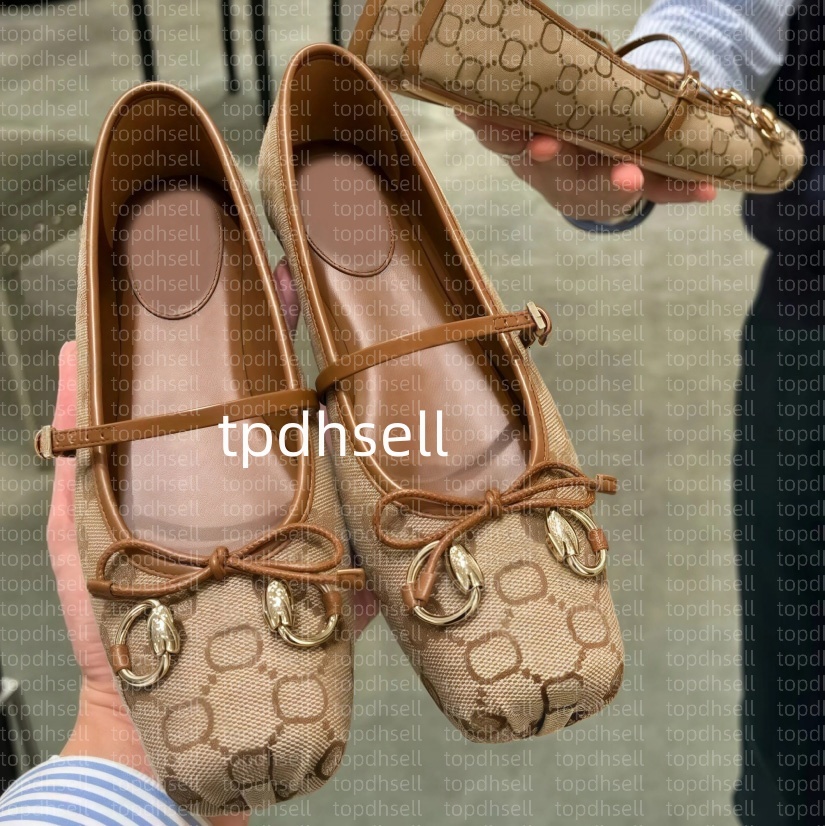 Ballet Shoes Designer Loafers With Buckles Flats Paris Professional Genuine Leather Slip on Ballerina Luxury Dance Shoes Satin ballerinas Round Toe Shallow Mouth