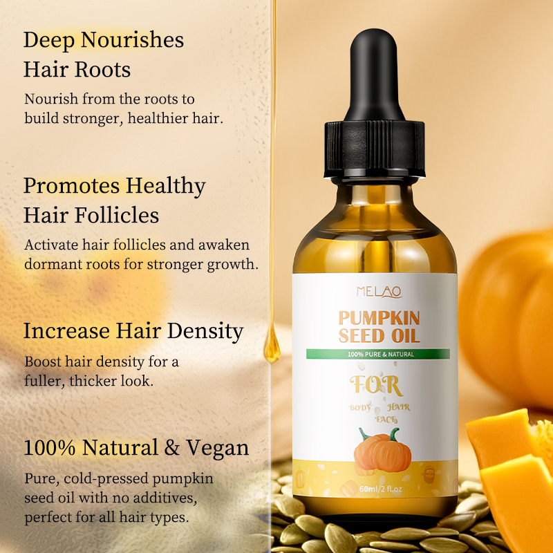 Pumpkin Seed Essential Oil - Nourishing Scalp Treatment for Smooth Strong Tresses