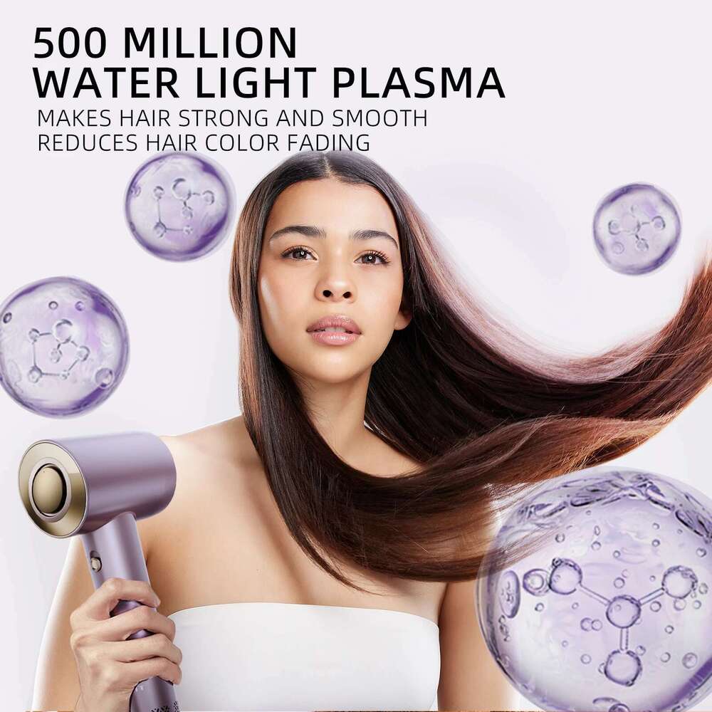 Tinsol Hair Dryer, 500 Million Plasma Professional, 130000Rpm High Speed Brushless Motor Blow Dryer Fragrance Home Travel