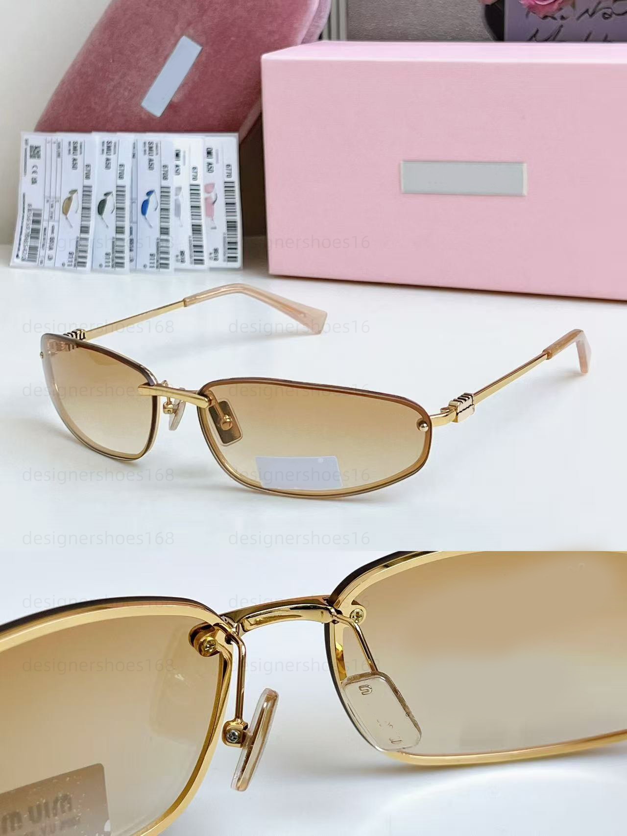 Highest quality 10A Designers sunglasses for women A50 fashion polarized sunglasses resistant luxury Frameless sunglass Goggle square sun glass