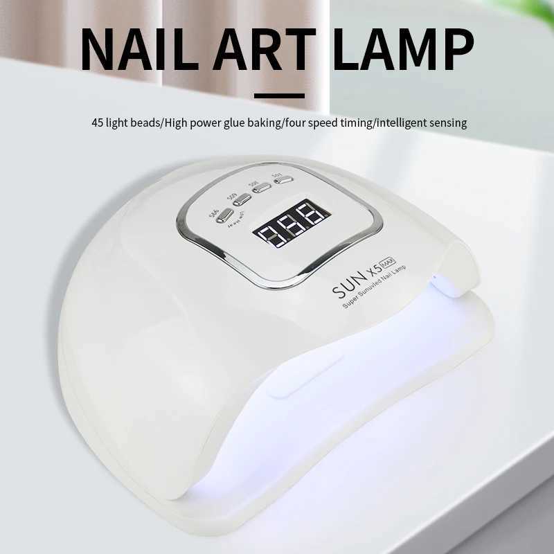 SunX5 Max Uv Led Lamp Professional Nails High Power Nail Light Auto Sensor Smart Nail For Fast Drying Gel Nail 45 Leds For Salon W250513