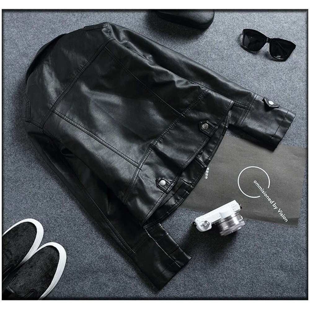 Fashion Leather Jacket Women Turn Down Collar Short Coat Zipper Long Sleeve New In Jackets 2024 Chic Streetwear Motorcycle Tops