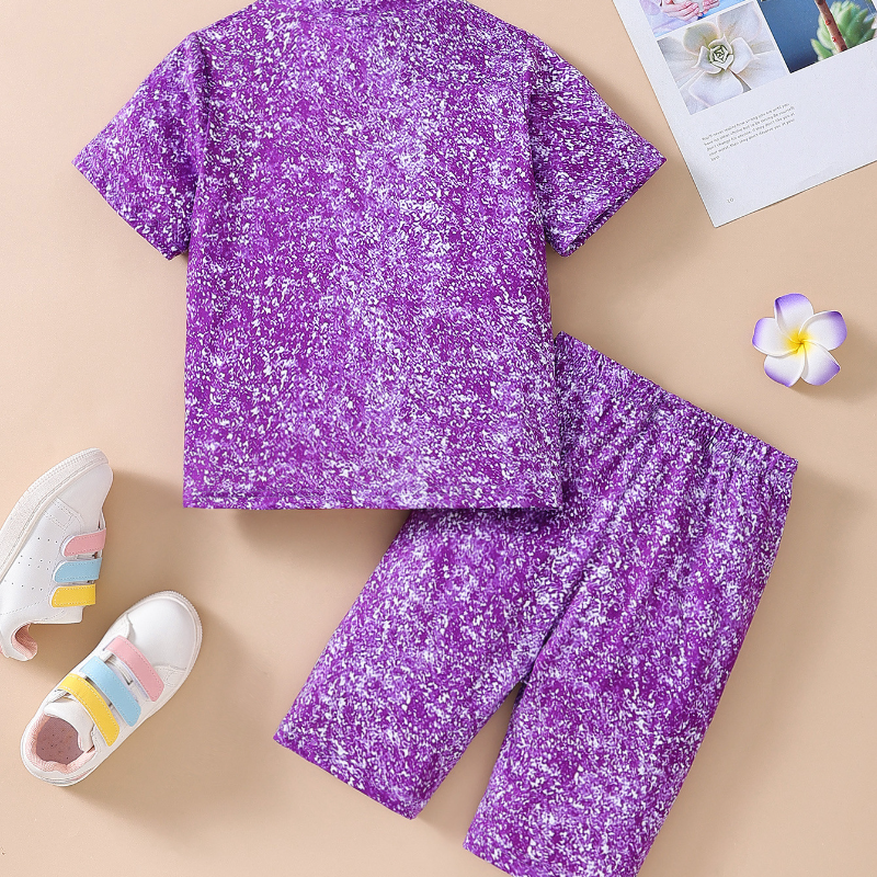 DISNEY Frozen Elsa princess kids designer clothes baby designer clothes Summer girls' short-sleeved shorts set.