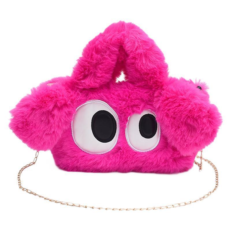 Cute cute for autumn and winter, women's 2025 new versatile crossbody bags, super popular hand-held furry bags