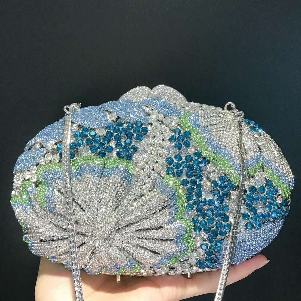 Designer Bag 2025 2025 Lady Shiny Dia Clutches Crystal Party Purse For Women Bridal Clutch Ladies Gems Evening Bags Handbag Luxury Bag