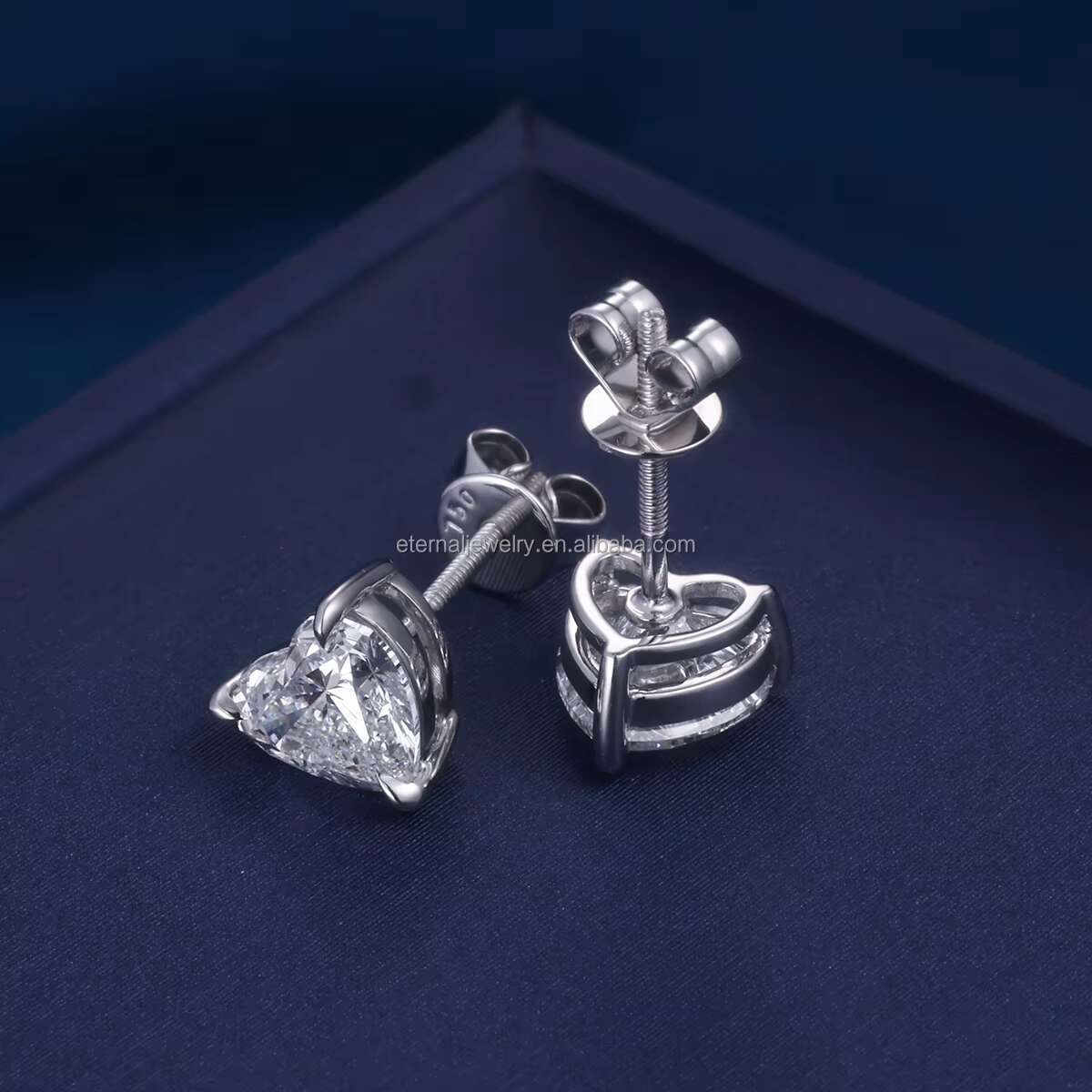 Factory Price 925 Sterling Silver Zircon VVS D Moissanite Diamond 9k 10k 14k 18k Gold Plated Stud Earrings Men Women