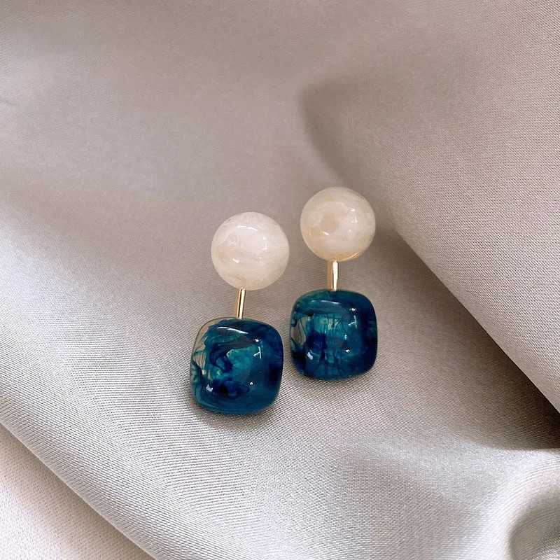 Resin Geometric Earrings Fashion Acrylic Gemstone Earrings For Women Trendy Earrings Jewelry Wearing Accessories Gifts Y250510