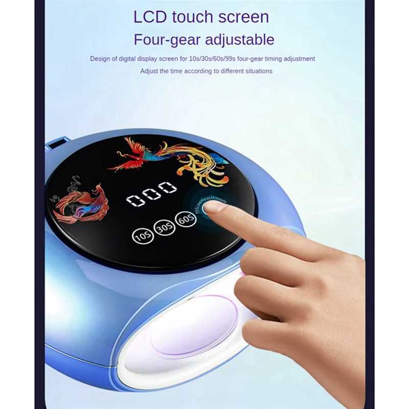 660Nm Wavelength Red Light Manicure Lamp With High Power 360 UV Curing Phototherapy Machine LED Nail Lamp EU Plug-ABLI W250513