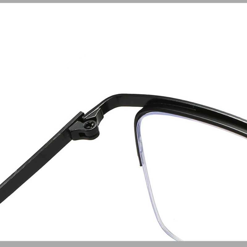 Half Frame Myopia Glasses Men Classic Rectangle Anti Blue Light Computer Eyeglasses Male Business Anti Fatigue Eyewear 0 To -600 W250513