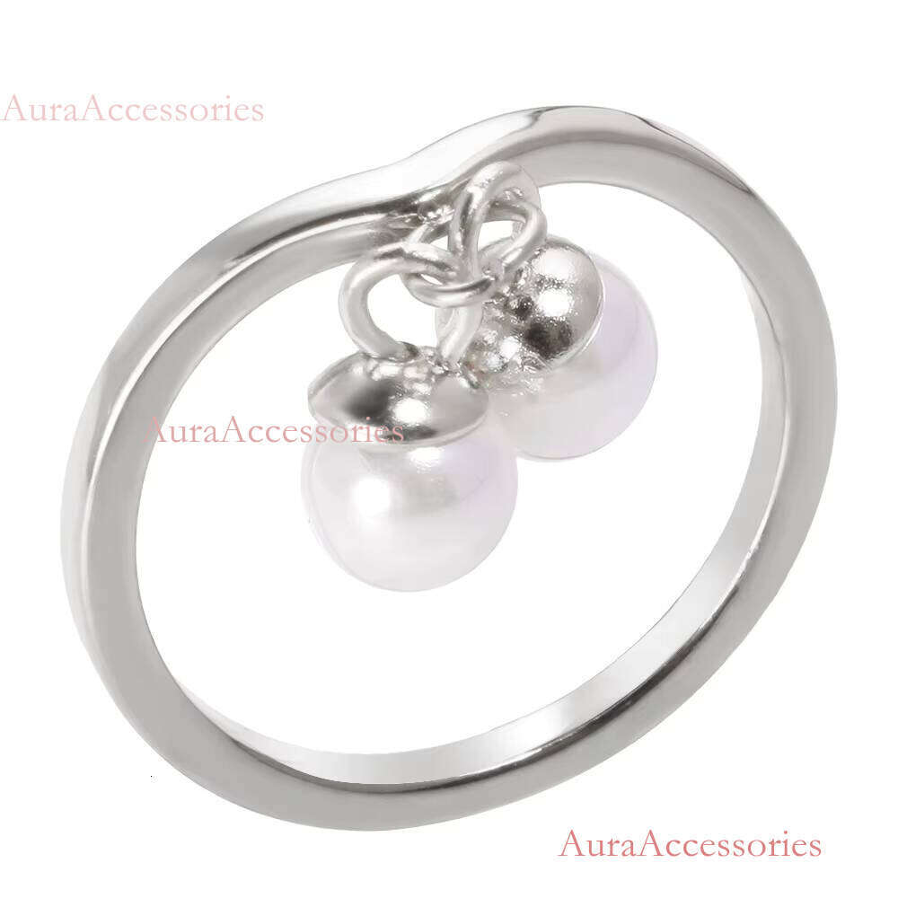 Tarnish Free Hypoallergenic Wholesale Custom Stainless Steel Gold Plated Pearl Ring for Women