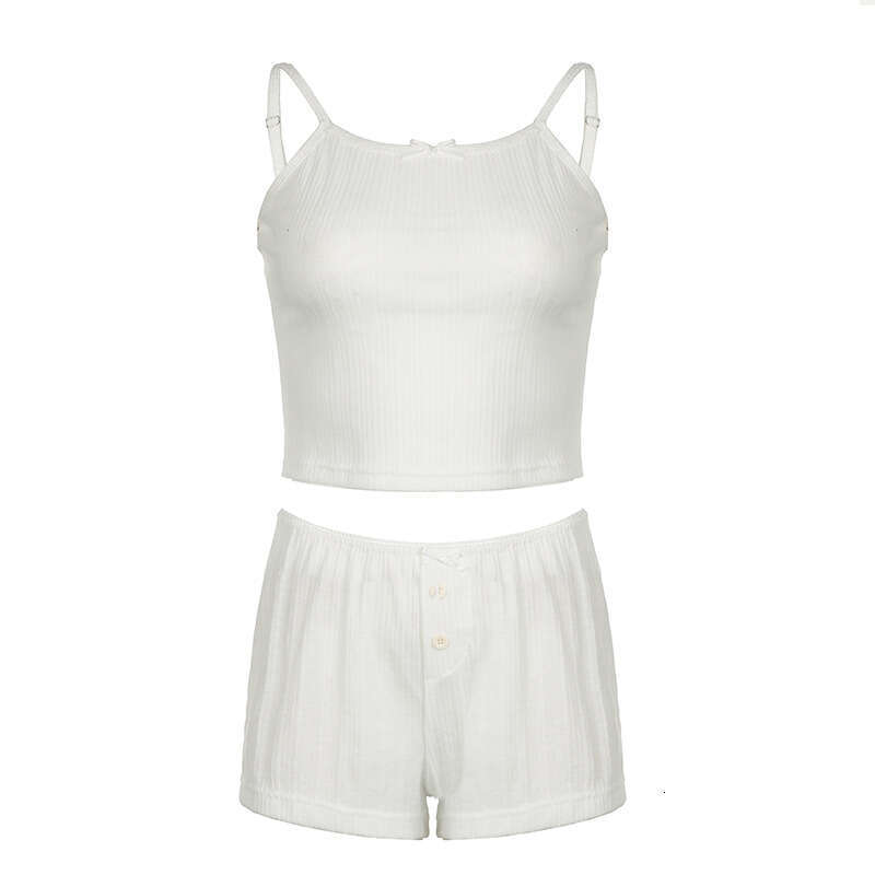 Summer Jacquard Women's Suspender Shorts Set, Home Two-Piece Set B5