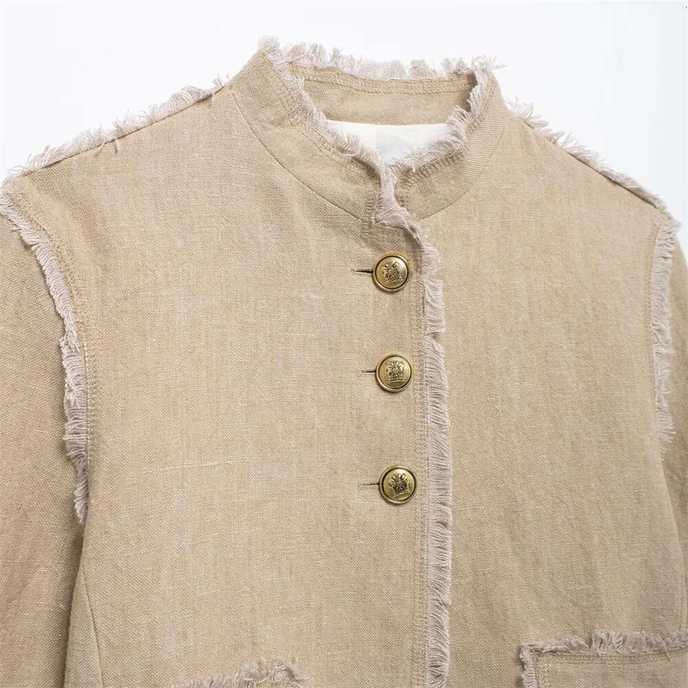UNIZERA Autumn New Product: Casual Women's Fashion, Small Fragrant Style, Texture, Hairy Edge cardigan Coat