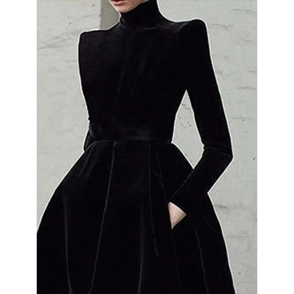Gymystar Black Party Women Elegant Prom Golden Veet New High Neck Vestidos Birthday Evening Luxurious Dress