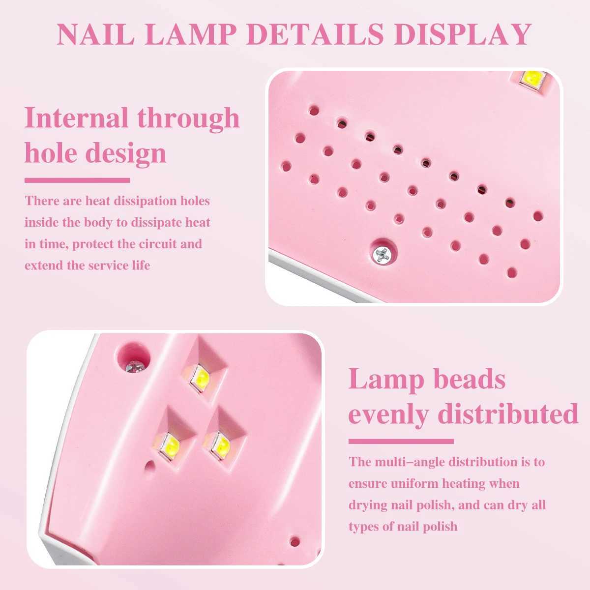 UV LED Nail Lamp Professional Nail Gel Curing Nail Lamp Diamond Design Dryer With Timer Sensor for Quick Drying Nail Tools W250513