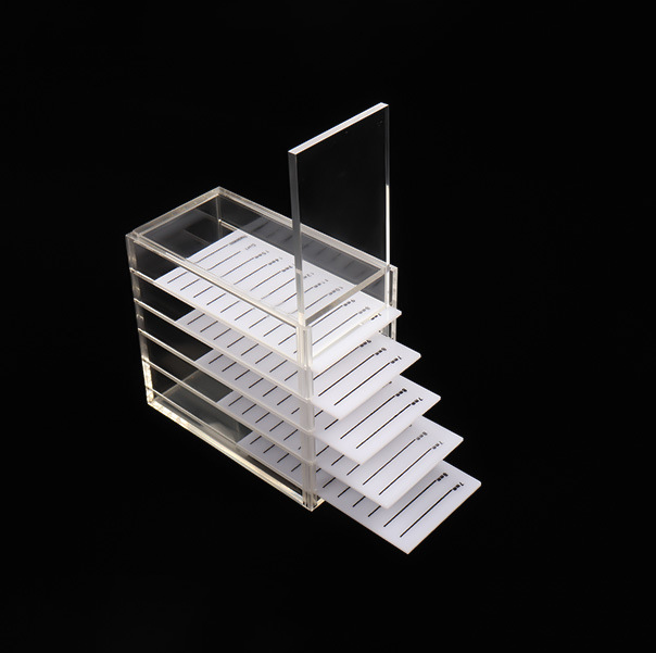 Five-layer Transparent Acrylic Grafting Eyelash Storage Tool Box With Scales